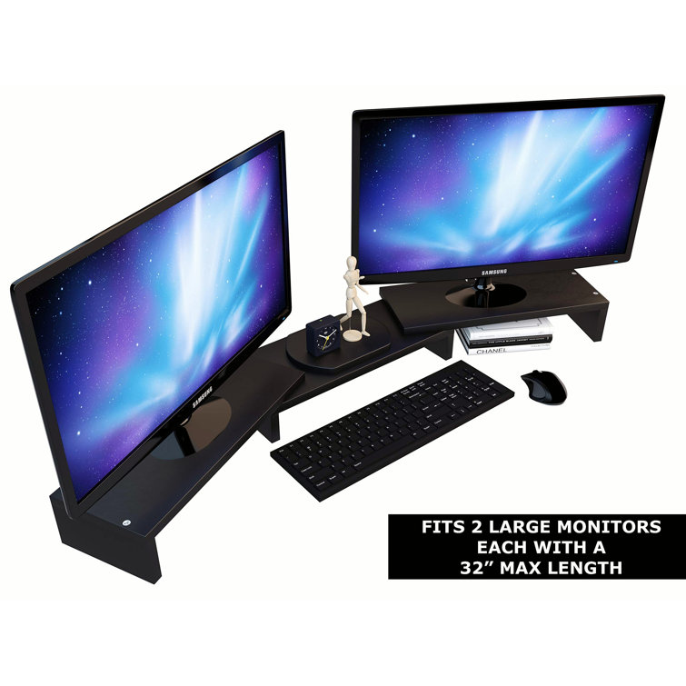 dual computer monitor riser dual computer monitor riser